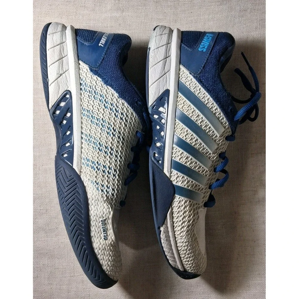 K-Swiss Men's Size 9‎ Pickleball Express Light Court Shoes White/Blue Sneakers